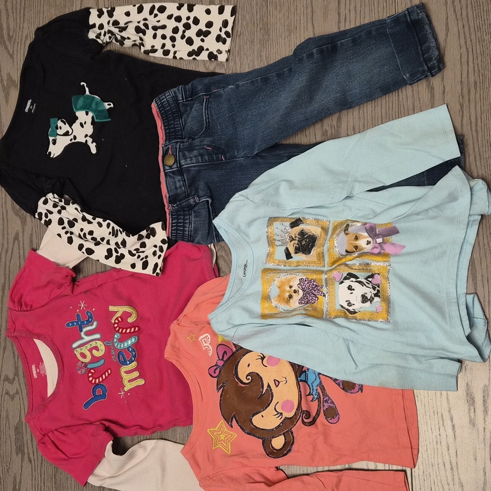 Bundle of Girls Long Sleeves and Jean, Size 3